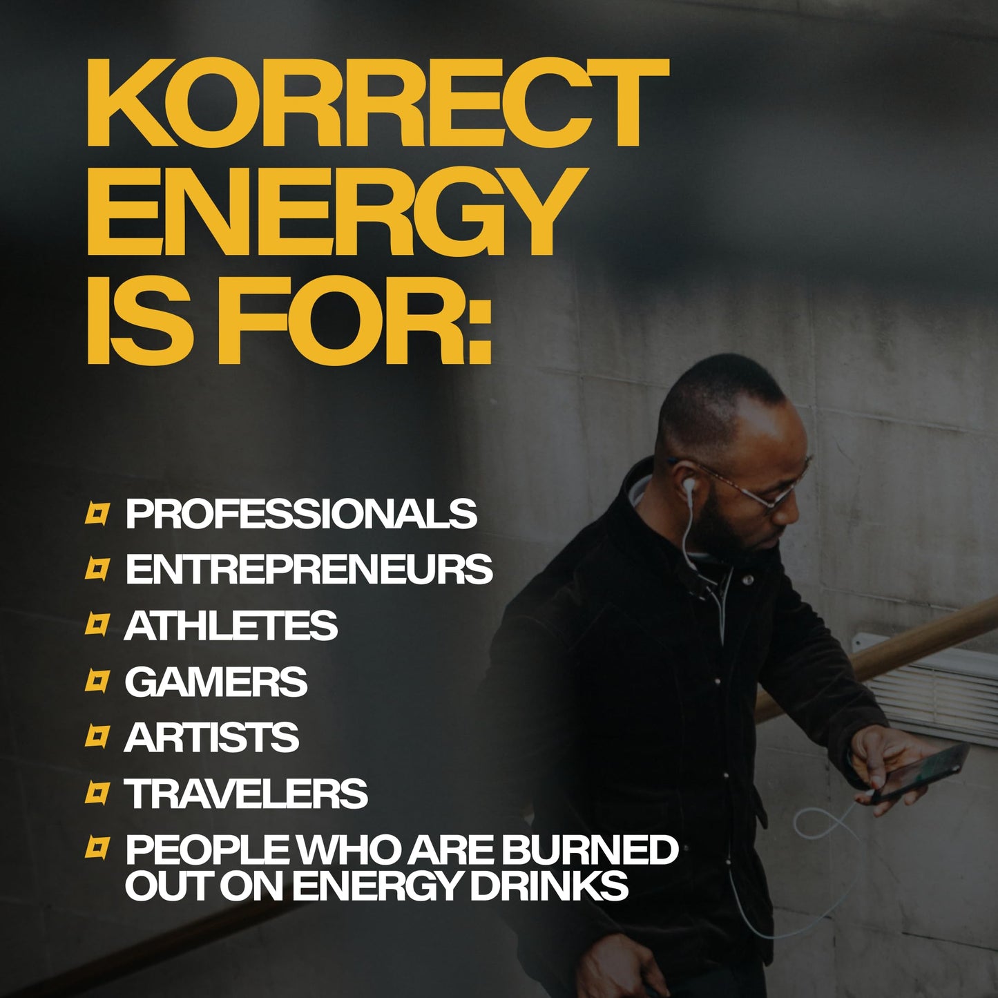 Korrect Clean Energy Supplement for Men & Women | Mental Clarity, Nootropic| Paraxanthine, Sustained Attention| Jitter-Free Stamina |3rd Party Lab Tested, Non-GMO, cGMP Certified 30 Capsules
