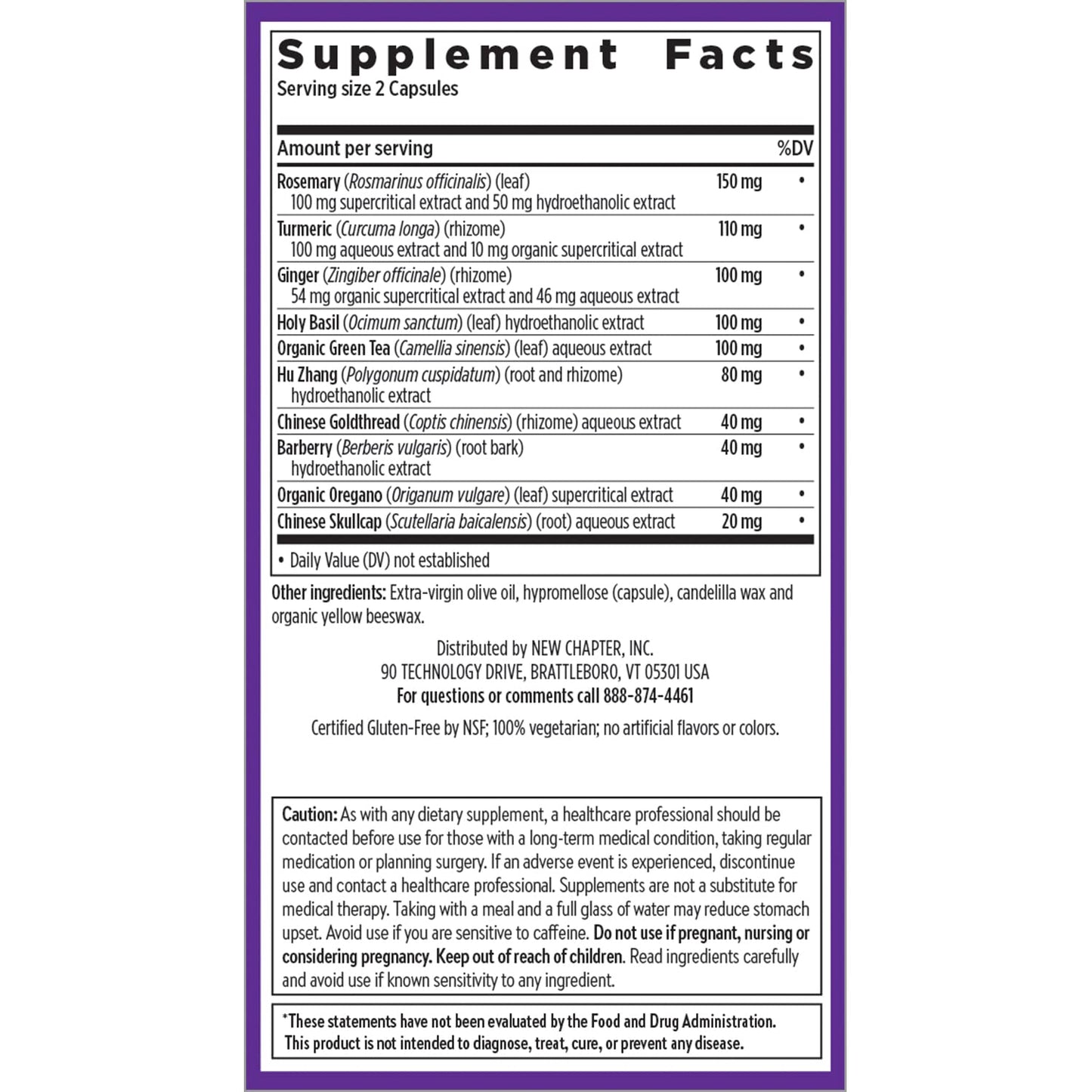 New Chapter Zyflamend™ Multi-Herbal Pain Reliever+ Joint Supplement, 10-in-1 Superfood Blend with Ginger & Turmeric for Healthy Inflammation Response & Herbal Pain Relief+, 180 Count