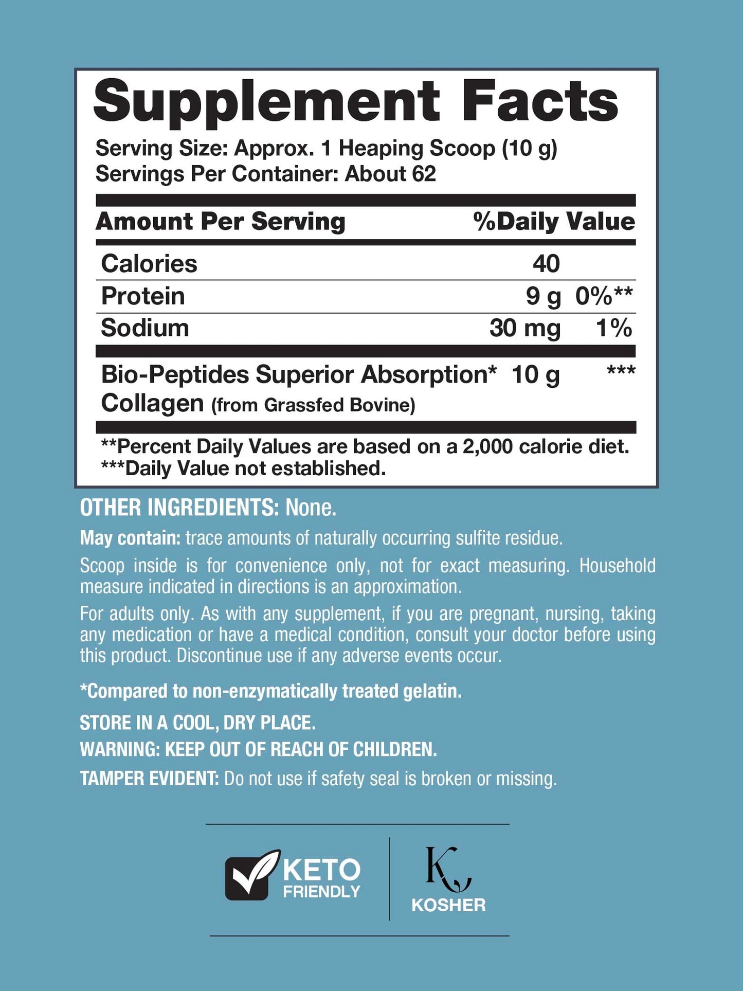 NeoCell Collagen Bio-Peptides Powder | 22oz | Super Hair, Skin, and Nails | Superior Absorption | Grassfed Protein Supplement | Advanced with 18 Essential Amino Acids |