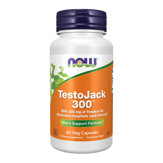NOW Foods Supplements, TestoJack 300™ with 300 mg of Tonkat Ali (Eurycoma longifolia Jack Extract), 60 Veg Capsules