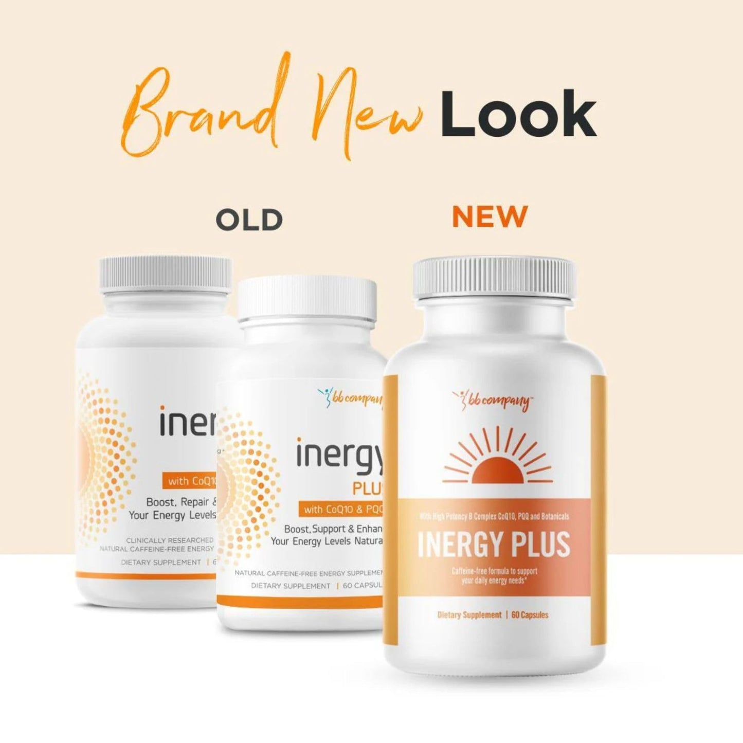 InergyPLUS | Energy Vitamins for Women, Fatigue, Natural Energy Supplements for Focus | Vitamin B12, Folic Acid, Rhodiola Rosea, Cordyceps, CoQ10, Caffeine Free | Packaging Vary | 60 Ct