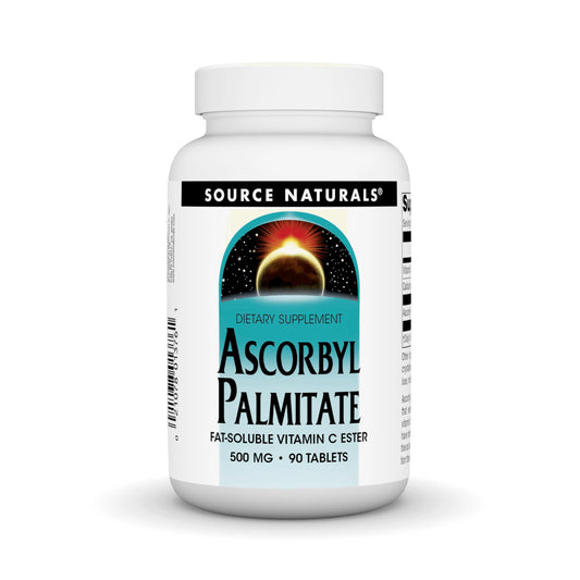 Pre-Order | Arrives in 5–10 Days – Source Naturals Ascorbyl Palmitate 500mg Fat-Soluble Vitamin C Ester Supplement - 90 Tablets