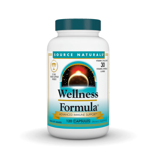 Pre-Order | Arrives in 5–10 Days – Source Naturals Wellness Formula Bio-Aligned Vitamins & Herbal Defense for Advanced Immune Support* - Dietary Supplement & Immunity Booster - 120 Capsules