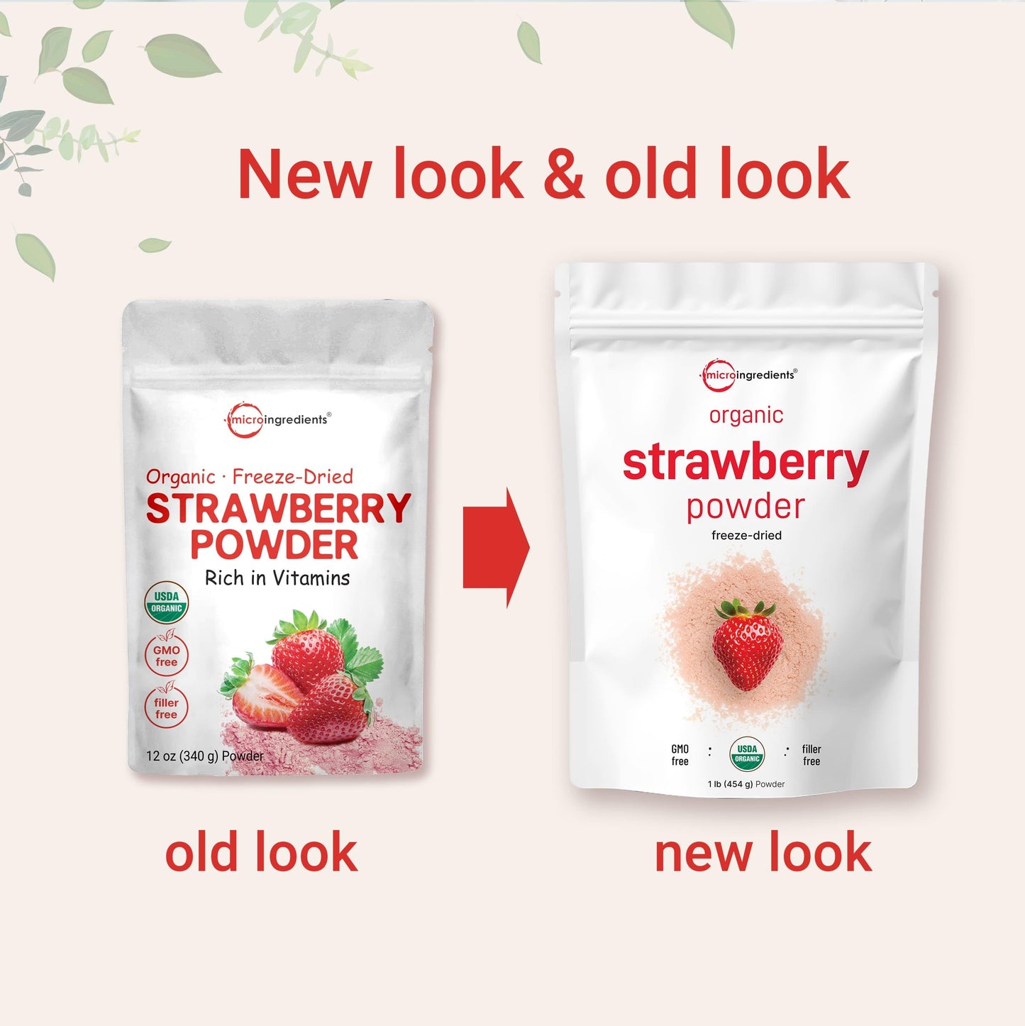 Pre-Order | Arrives in 5–10 Days – Organic Strawberry Powder, 1 Lb | 100% Natural Fruit Powder | Freeze-Dried Strawberries Source | No Sugar & Additives | Great Flavor for Drinks, Smoothie, & Beverages | Non-GMO & Vegan Friendly