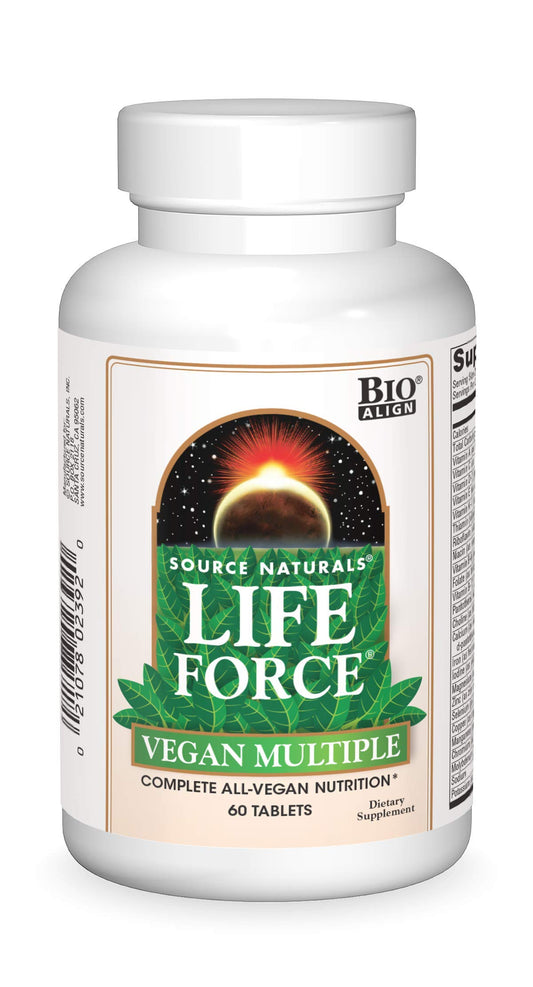 Pre-Order | Arrives in 5–10 Days – Source Naturals Life Force Vegan Multiple, Complete All-Vegan Nutrition* - 60 Tablets