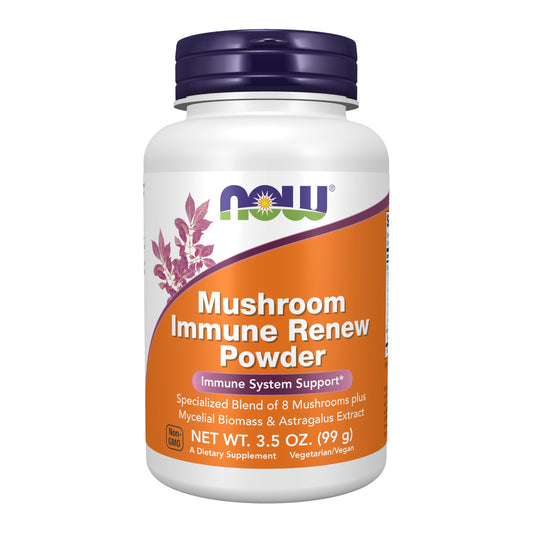 NOW Foods Supplements, Mushroom Immune Renew with Astragalus Root Extract, Immune System Support*, 3.5-Ounce