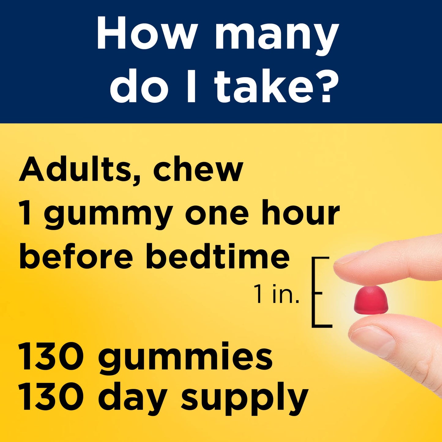 Nature Made Melatonin 2.5 mg Gummies, 100% Drug Free Sleep Aid for Adults, 130 Gummies, 130 Day Supply (Pack of 2)