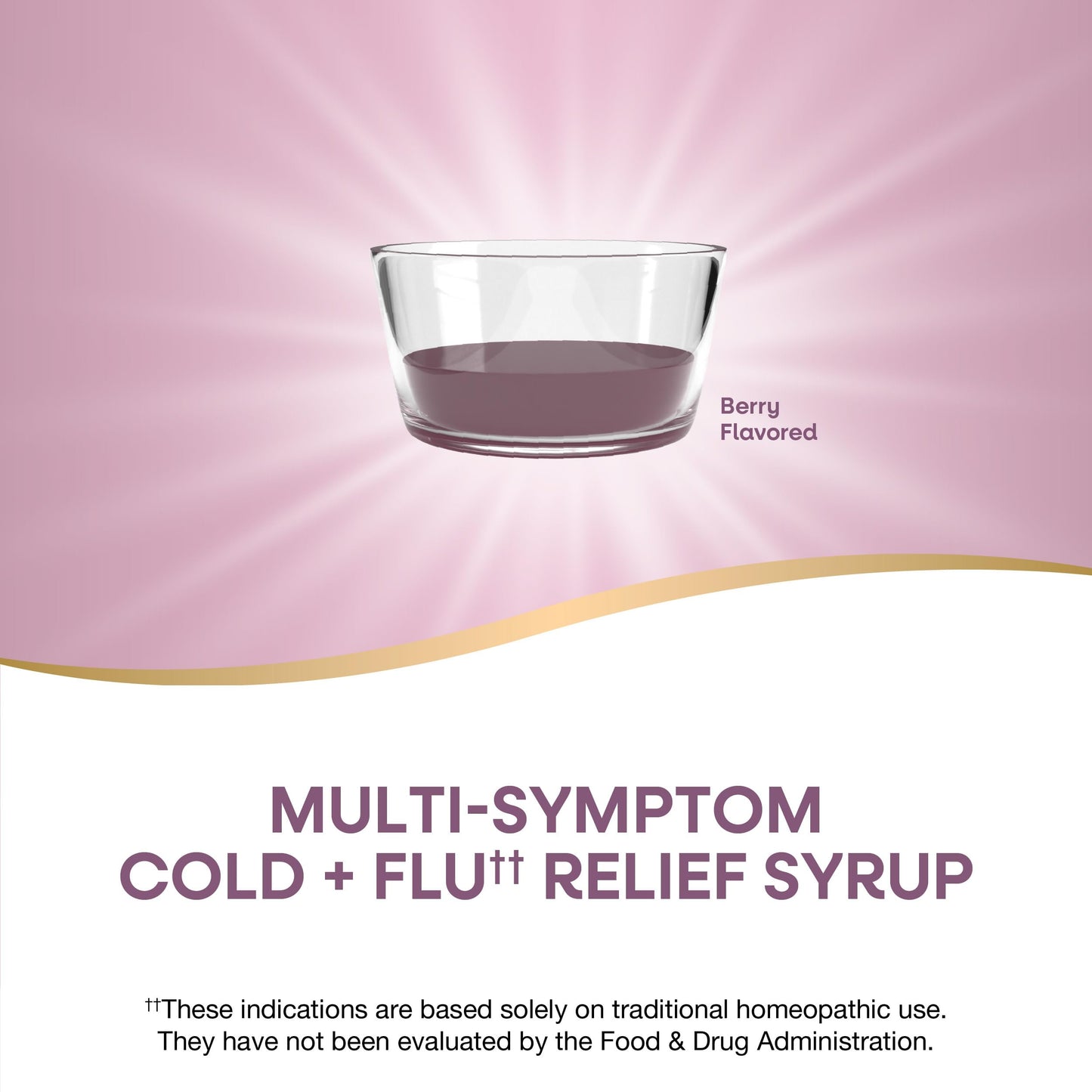 Nature's Way Cold+Flu Relief Syrup, Umcka, Fever*, Sore Throat, Cough, Congestion, Body Aches*, Homeopathic, Phenylephrine Free, 0.05% Alcohol, Berry Flavored, 4 Fl Oz (Packaging May Vary)