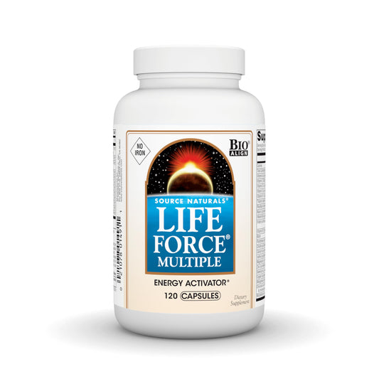 Pre-Order | Arrives in 5–10 Days – Source Naturals Life Force Multiple Iron Free Daily Multivitamin High Potency Essential Vitamins, Minerals, Antioxidants & Nutrients - Energy & Immune Boost* - 120 Capsules