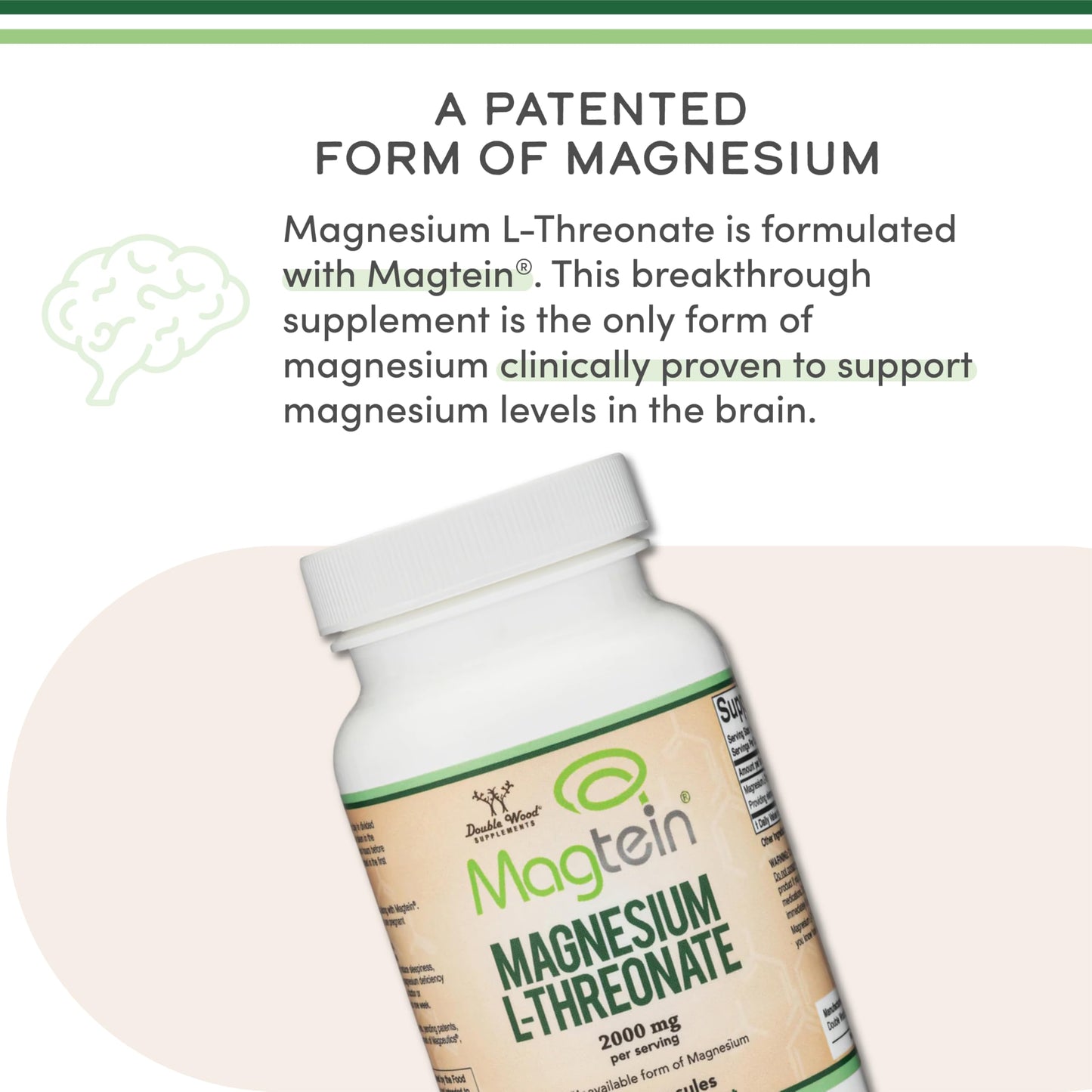 Pre-Order | Arrives in 5–10 Days – Magnesium L Threonate, Magtein™, Sleep and Cognitive Support – High Absorption – Most Bioavailable Form of Magnesium – 2,000 mg – 120 Capsules