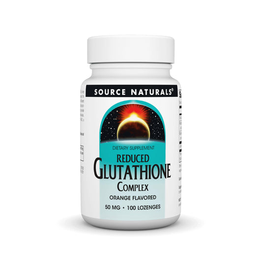 Pre-Order | Arrives in 5–10 Days – Source Naturals Reduced Glutathione Complex 50 mg Orange Flavored - 100 Lozenges