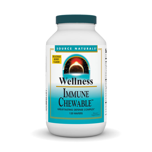 "Source Naturals Wellness Immune Chewable, Great-Tasting Defense Complex*, 120 Wafers"