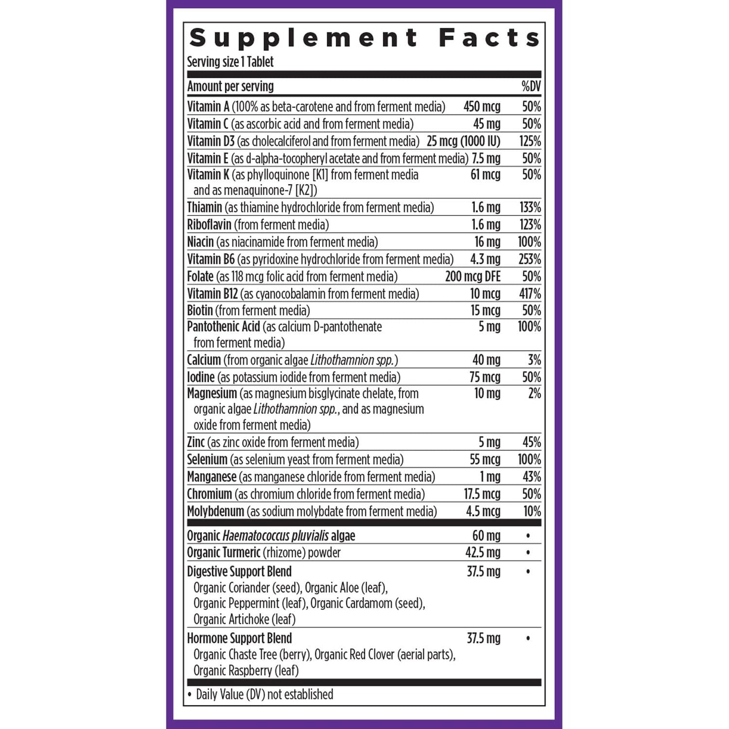 New Chapter Women's Multivitamin 50 Plus for Cellular Energy, Heart & Immune Support with 20+ Nutrients + Astaxanthin - Every Woman's One Daily 55+, Gentle on The Stomach, 72 Count