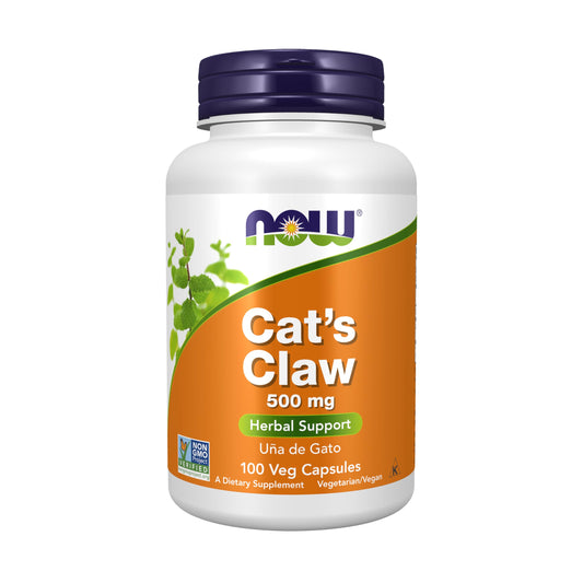 Pre-Order | Arrives in 5–10 Days – NOW Foods Supplements, Cat's Claw 500 mg, Non-GMO Project Verified, Herbal Supplement, 100 Veg Capsules