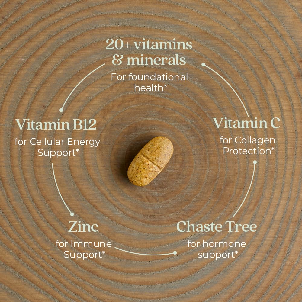 New Chapter Women's Multivitamin 40 plus for Energy, Healthy Aging + Immune Support with 20+ Nutrients -- Every Woman's One Daily 40+, Gentle on the Stomach, 72 Count
