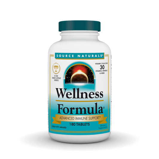 Pre-Order | Arrives in 5–10 Days – Source Naturals Wellness Formula Bio-Aligned Vitamins & Herbal Defense - Immune System Support Supplement & Immunity Booster* - 180 Tablets