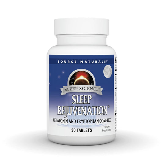 Pre-Order | Arrives in 5–10 Days – Source Naturals Sleep Science Sleep Rejuvenation, Melatonin and Tryptophan Complex - 30 Tablets