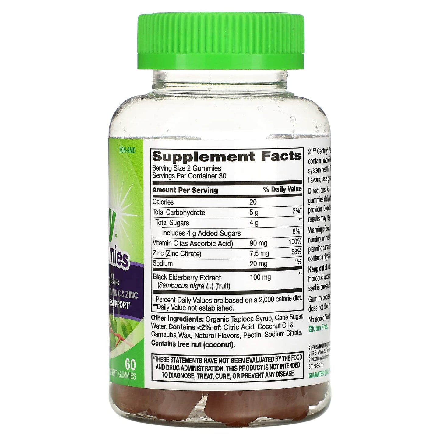 Pre-Order | Arrives in 5–10 Days – 21st Century VitaJoy Sambucus Elderberry Gummies, Berry, 60 Count