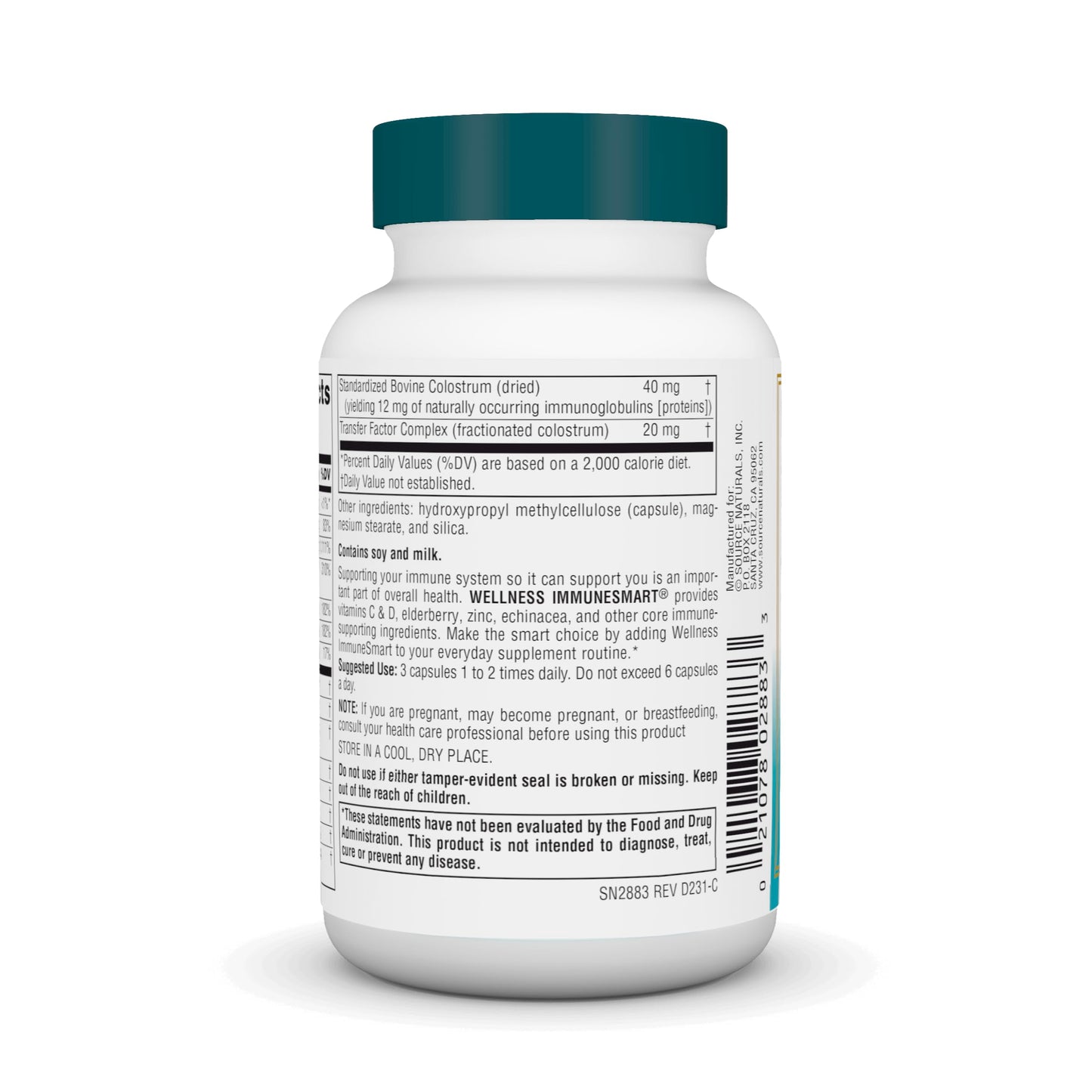 Source Naturals Wellness ImmuneSmart - Core Daily Immune Support* - 45 Capsules