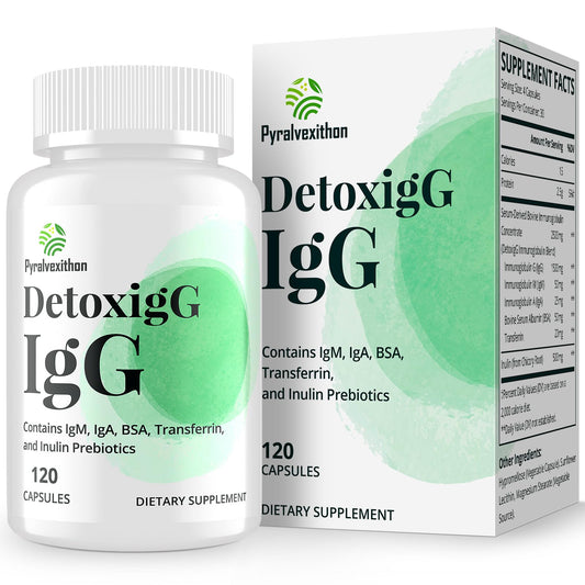 Pyralvexithon IgG Immunoglobulin Supplement - IgG, IgM, IGA & Inulin - Bovine Colostrum Supplement Alternative - Dairy-Free Bovine Immunoglobulin Capsules (120 Capsules)