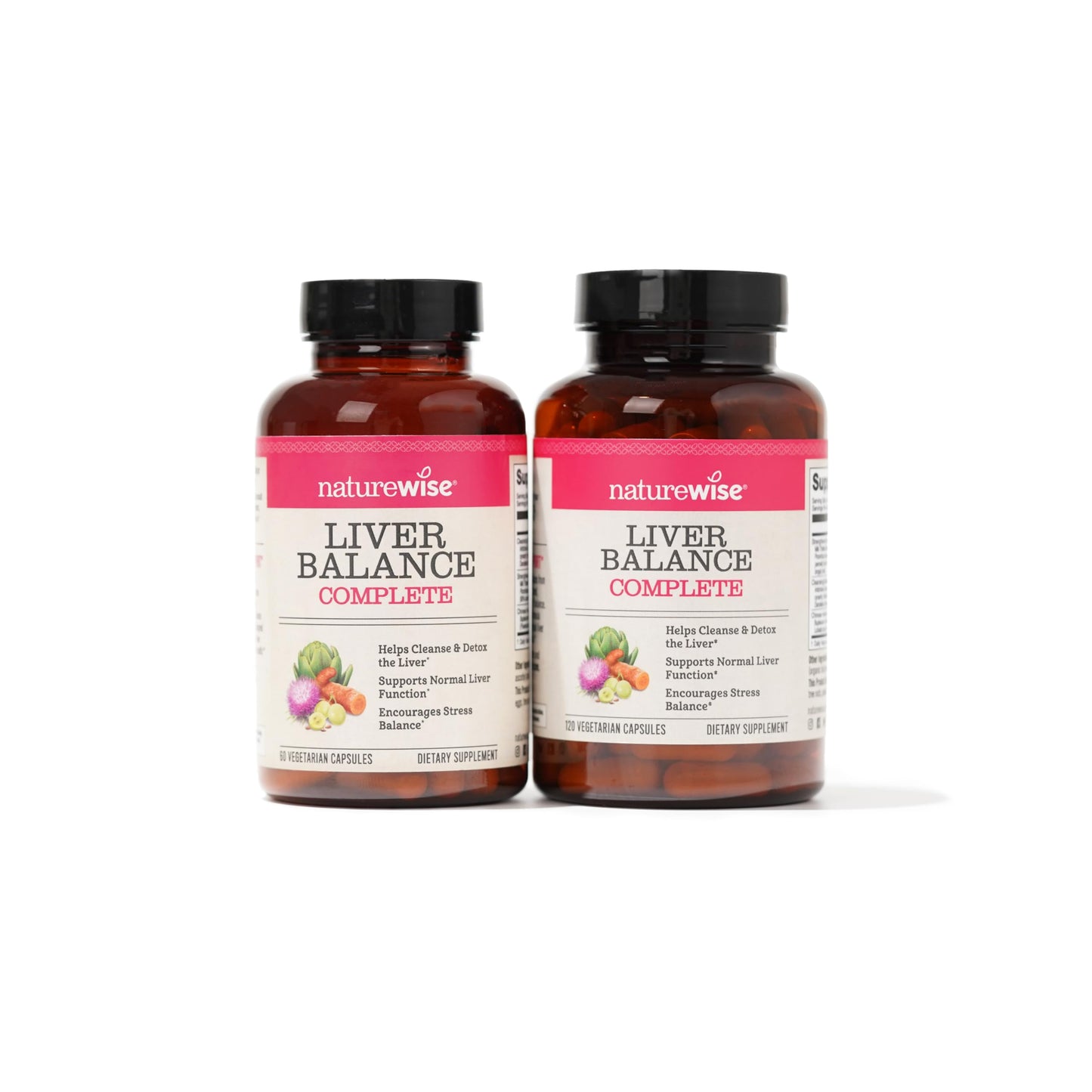NatureWise Liver Balance Detox Supplement - Triple Repair Formula with Milk Thistle, Dandelion, Turmeric, Artichoke, Reishi Mushroom & Kudzu, Vegan - 60 Capsules[30-Day Supply]