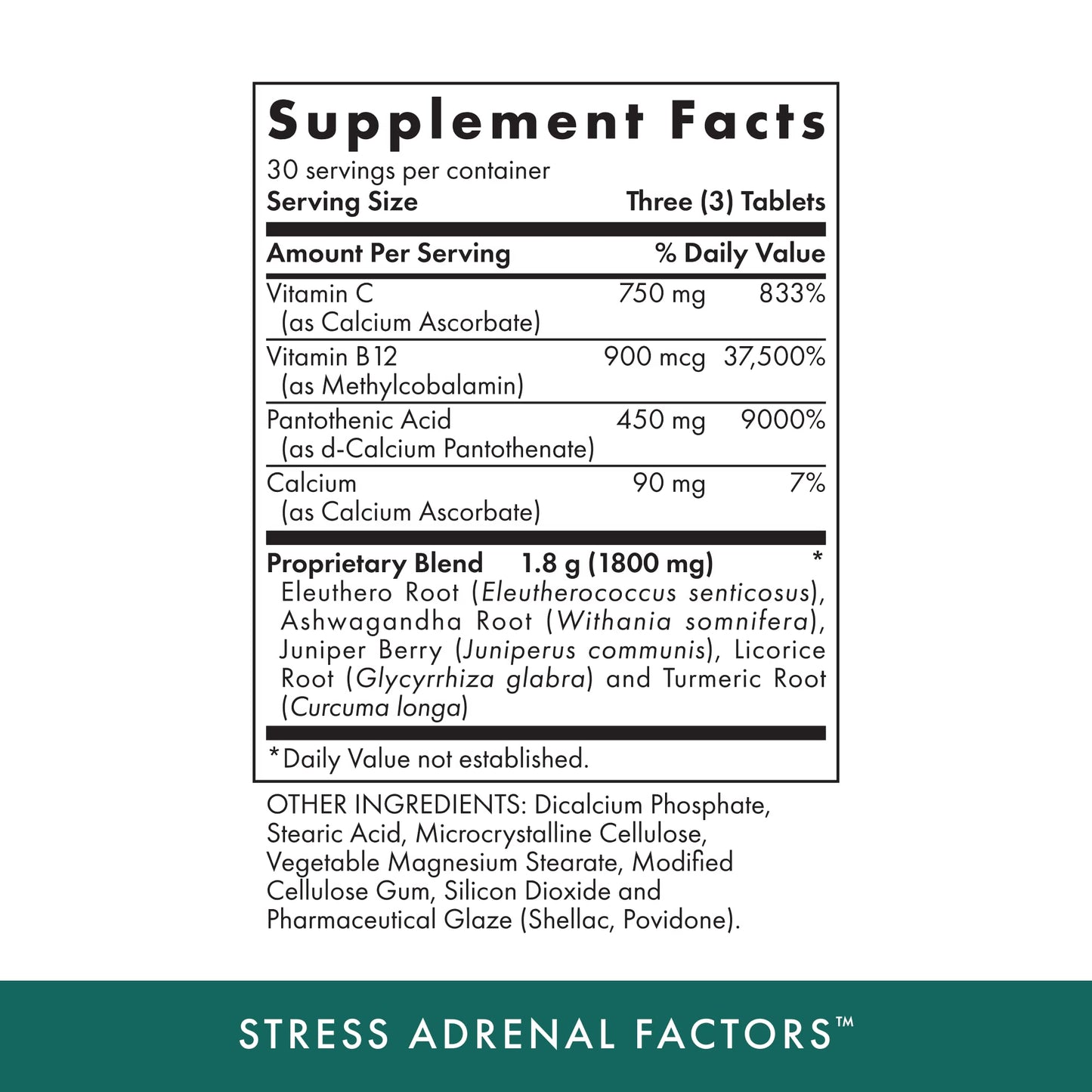 MICHAEL'S Health Naturopathic Programs Stress Adrenal Factors - 90 Vegetarian Tablets - Nutrients to Nourish The Adrenal Glands - with Turmeric & Ashwagandha - Stimulant Free - 30 Servings