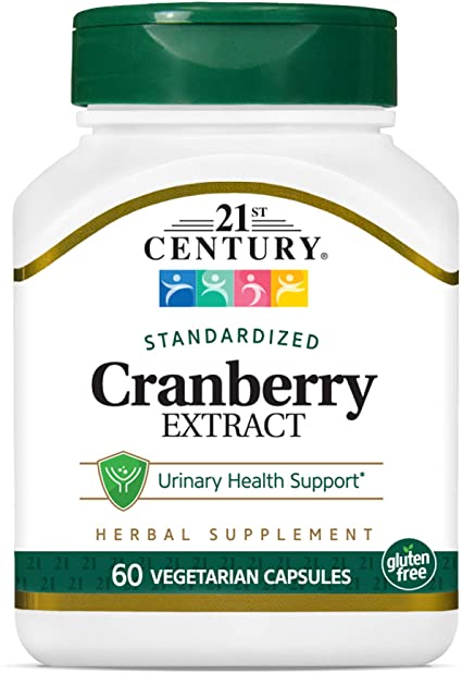 21ST CENTURY CRANBERRY EXTRACT 400MG, 60 VEG. CAPSULES