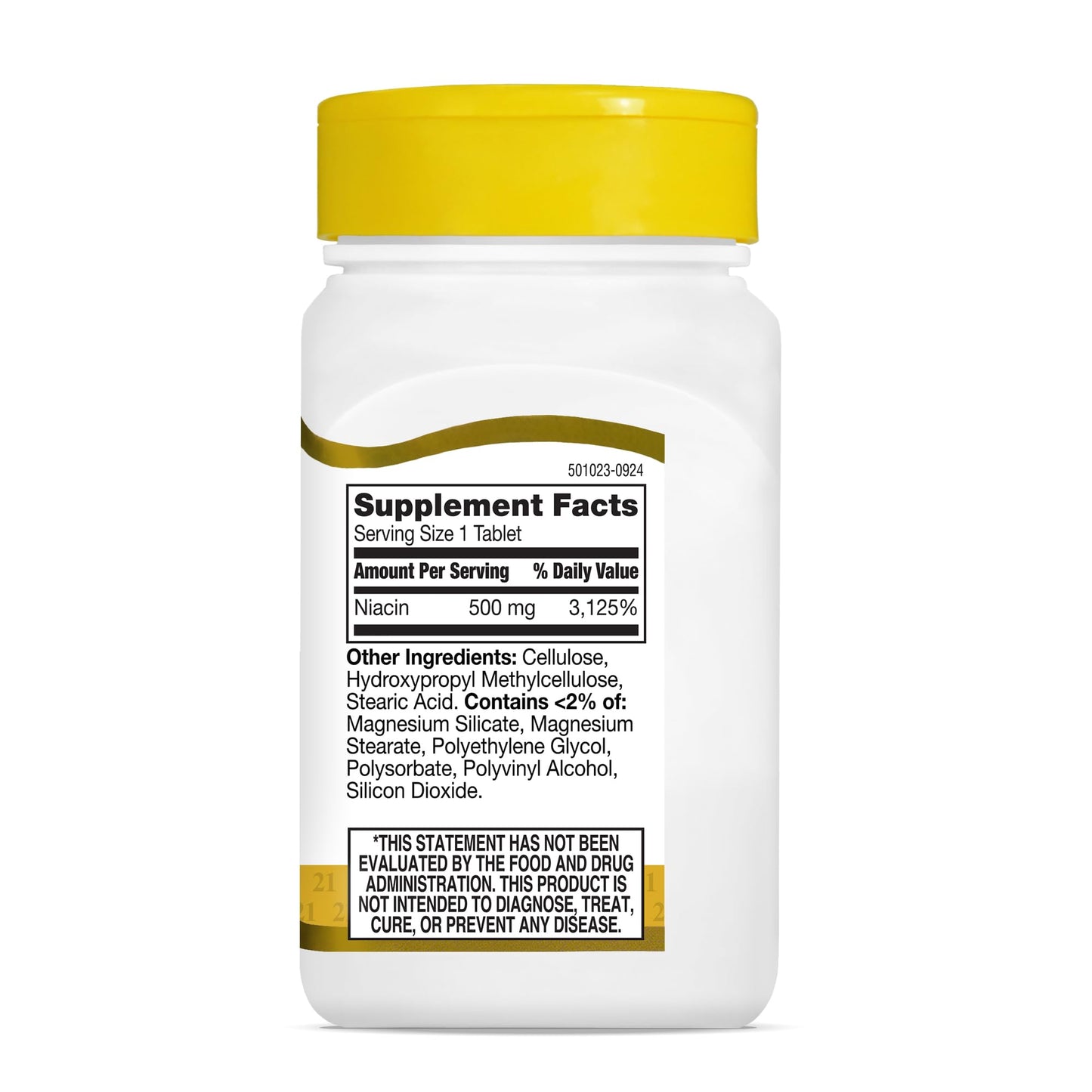 21st Century Niacin 500 mg Prolonged Release Tablets, 100 Count (27474)
