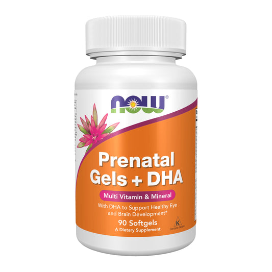 Pre-Order | Arrives in 5–10 Days – NOW Supplements, Prenatal Gels + DHA with 250 mg DHA per serving, plus Borage Oil (GLA), 90 Softgels