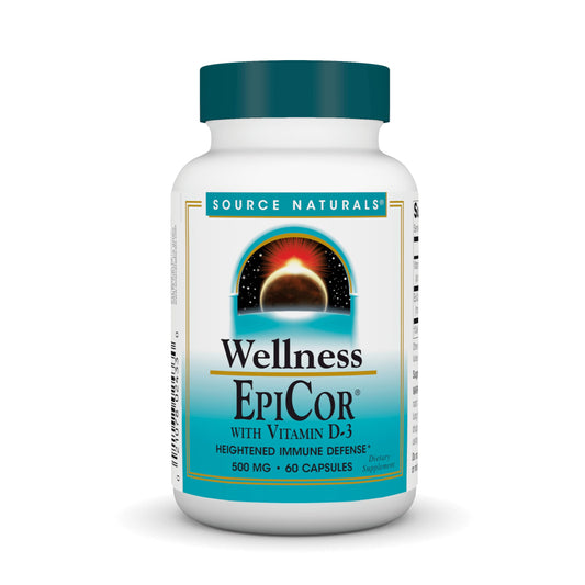 Pre-Order | Arrives in 5–10 Days – Source Naturals Wellness EpiCor with Vitamin D-3 for Heightened Immune Defense* - 60 Capsules