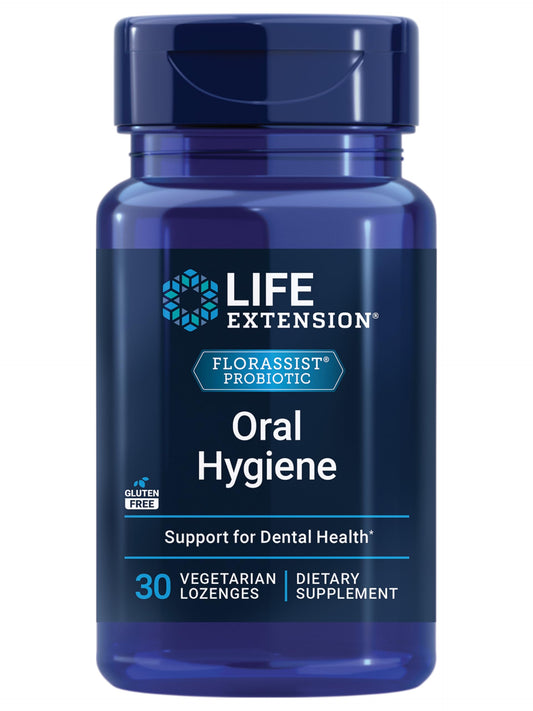 Life Extension FLORASSIST Oral Hygiene – Probiotic, Promotes Overall Oral Health – Gluten-Free, Vegetarian – 30 Lozenges