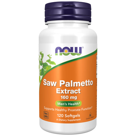 NOW Foods Supplements, Saw Palmetto Extract (Serenoa repens) 160 mg, Men's Health*, 120 Softgels