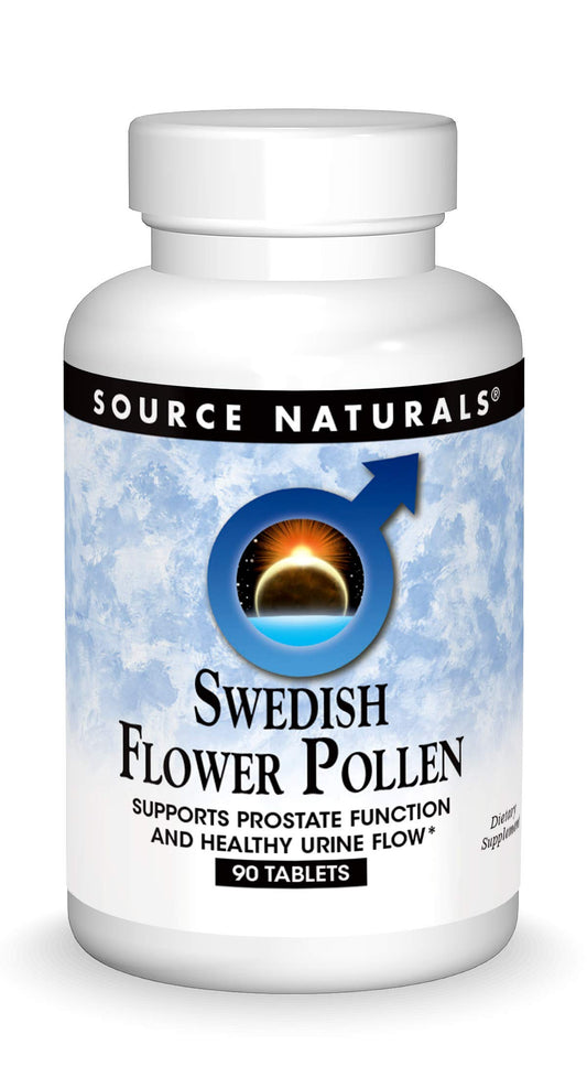 Pre-Order | Arrives in 5–10 Days – Source Naturals Swedish Flower Pollen Supports Prostate Function and Healthy Urine Flow* - 90 Tablets