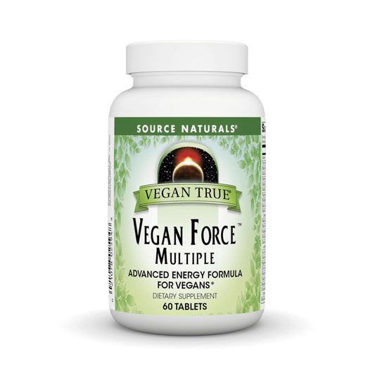 Pre-Order | Arrives in 5–10 Days – Source Naturals Vegan True Vegan Force Multiple, Advanced Energy Formula fo rVegans* - 60 Tablets