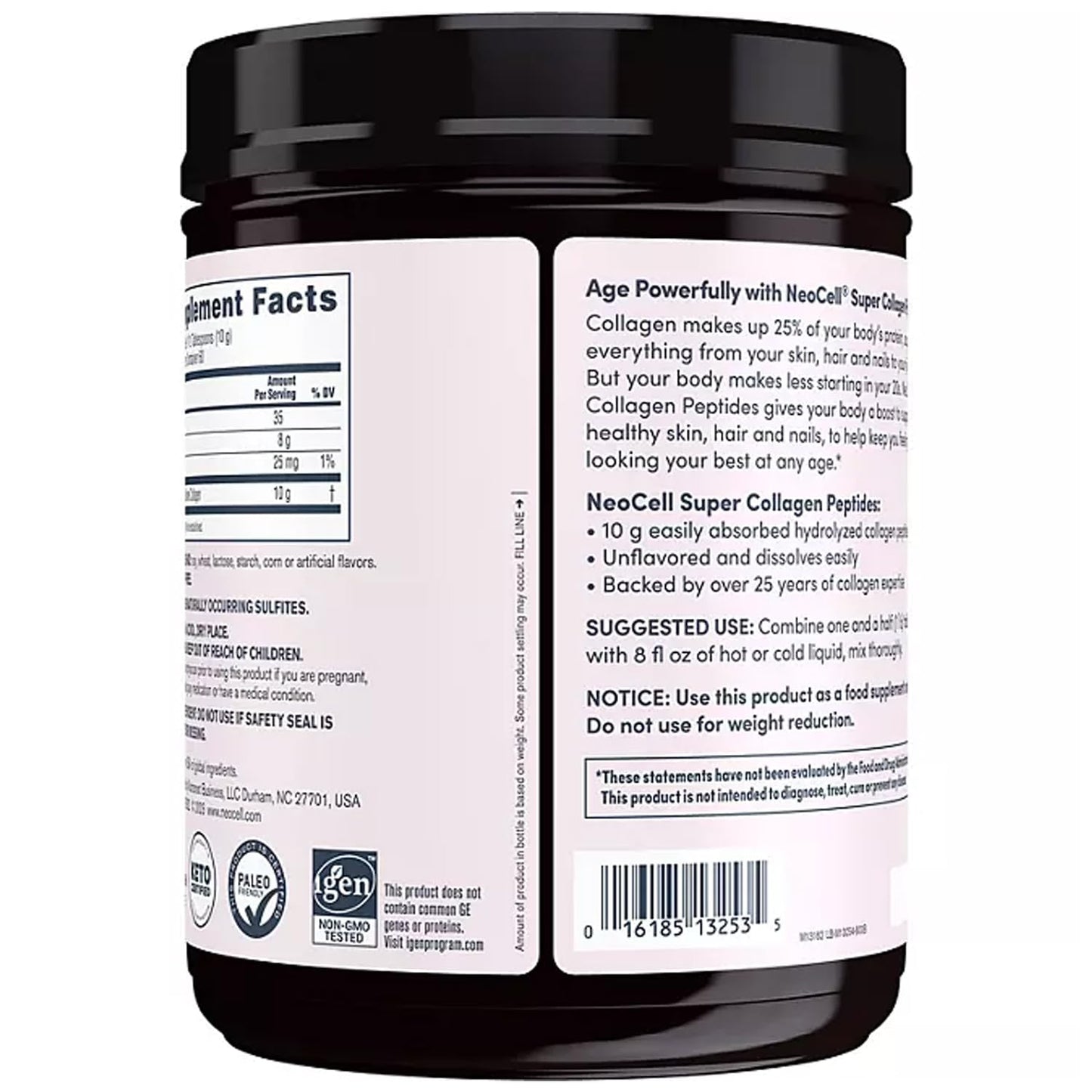 NCell Super Collagen Peptides, Unflavored Powder, Collagen Type 1 & 3 (21.2 oz.) (1.3Lbs)