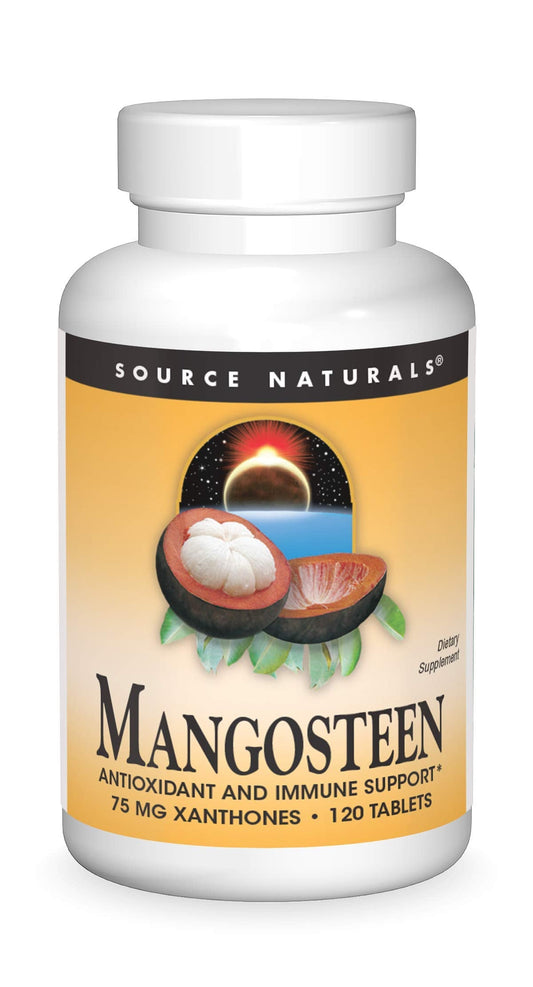 Pre-Order | Arrives in 5–10 Days – Source Naturals Mangosteen, Antioxidant and Immune Support*, 75 mg Xanthones -120 Tablets