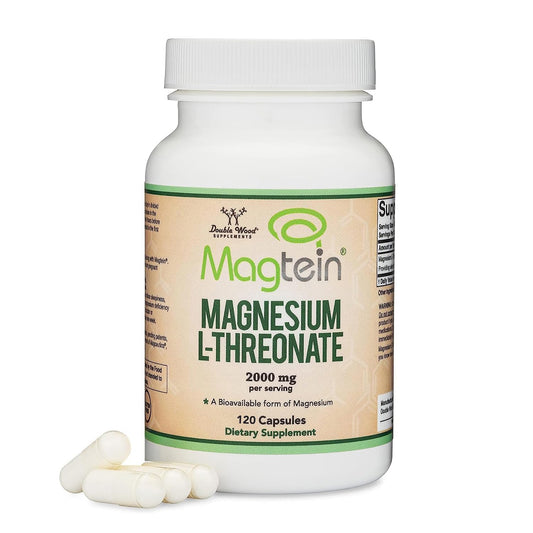 Pre-Order | Arrives in 5–10 Days – Magnesium L Threonate, Magtein™, Sleep and Cognitive Support – High Absorption – Most Bioavailable Form of Magnesium – 2,000 mg – 120 Capsules