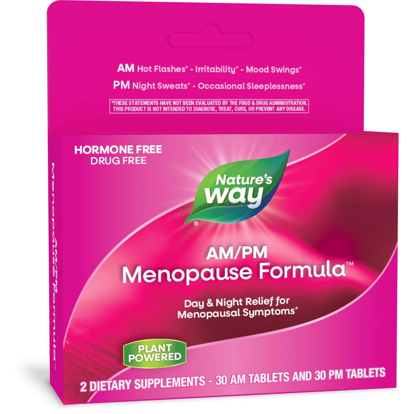 Nature's Way AM/ PM Menopause, Hot Flash Relief*, Night Sweats*, Restful Sleep*, Mood Swings*, Hormone-Free Formulas with Black Cohosh, L-Theanine, Valerian, 60 Tablets (Packaging May Vary)