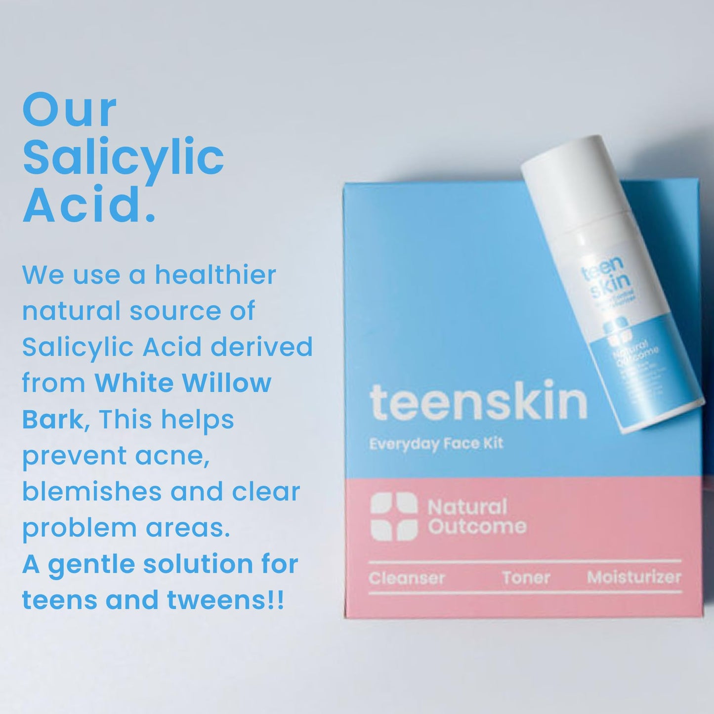 natural outcome Teen Skin Moisturizer | Gentle, Non-Toxic Acne Treatment for Boys & Girls | All Skin Types | 50 ML