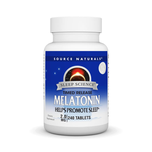 Pre-Order | Arrives in 5–10 Days – Source Naturals Melatonin 2 mg - 240 Time Release Tablets