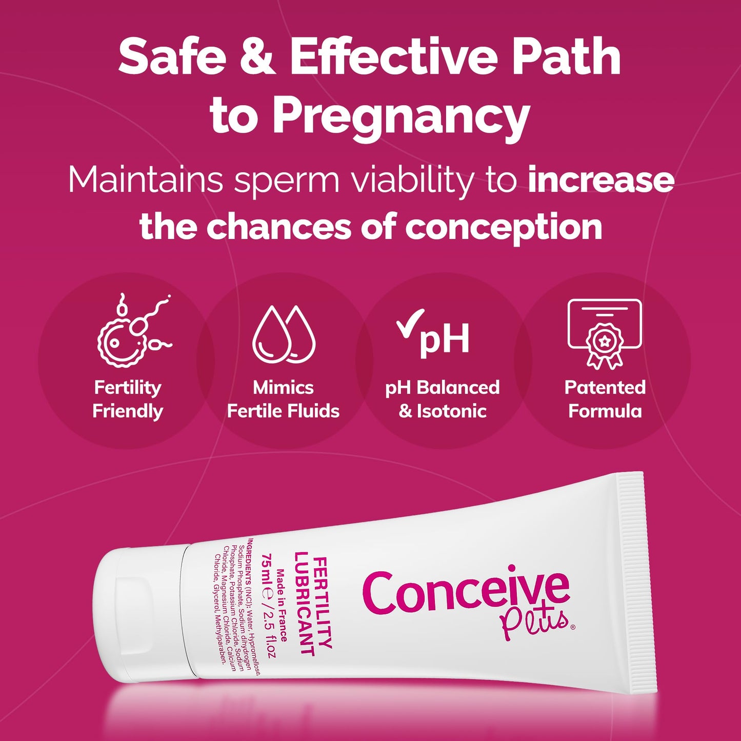 Pre-Order | Arrives in 5–10 Days – Conceive Plus Fertility Lubricant | for Use by Couples Trying Conceive, 2.5Fl Oz