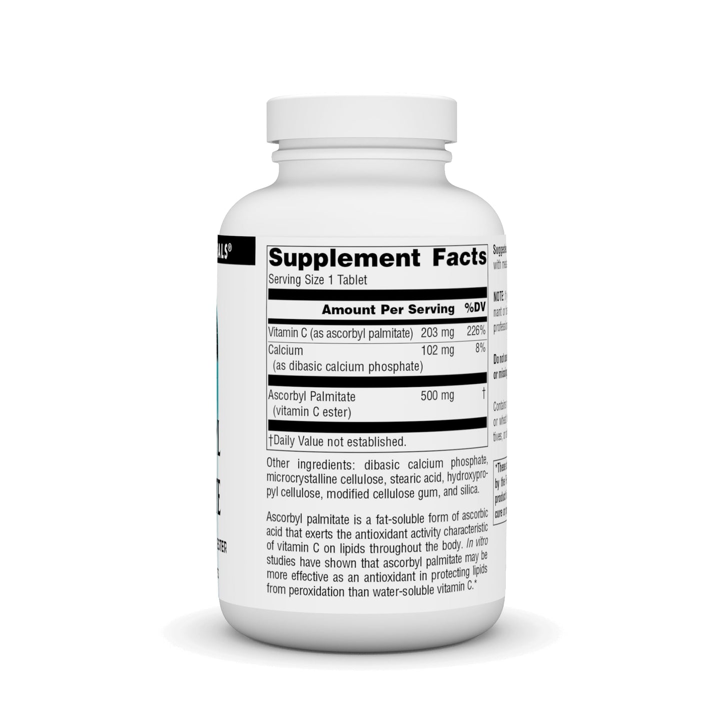 Pre-Order | Arrives in 5–10 Days – Source Naturals Ascorbyl Palmitate 500mg Fat-Soluble Vitamin C Ester Supplement - 180 Tablets