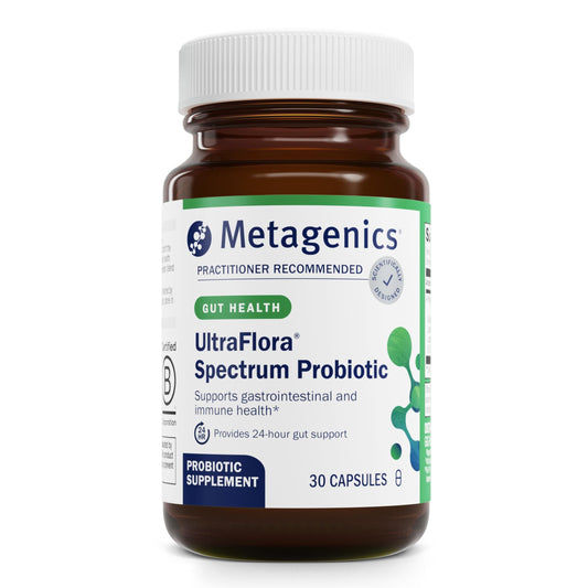 Metagenics UltraFlora Spectrum - Digestive & Immune Health Supplement* - Daily Probiotic - Non-GMO & Gluten-Free - 30 Capsules