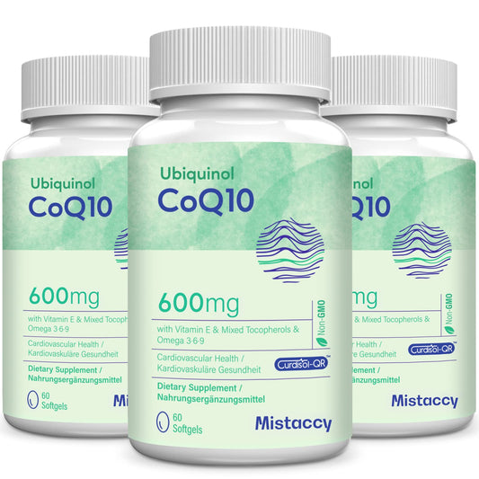 Pre-Order | Arrives in 5–10 Days – CoQ10 600mg Softgels | High Absorption CoQ10 Ubiquinol Supplement | Reduced Form Enhanced with Vitamin E & Omega 3 6 9 | Antioxidant Powerhouse Good for Health | 180 Soft