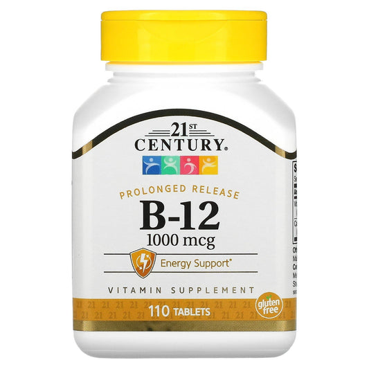 21st Century B 12 1000 mcg Prolonged Release Tablets, 110 Count