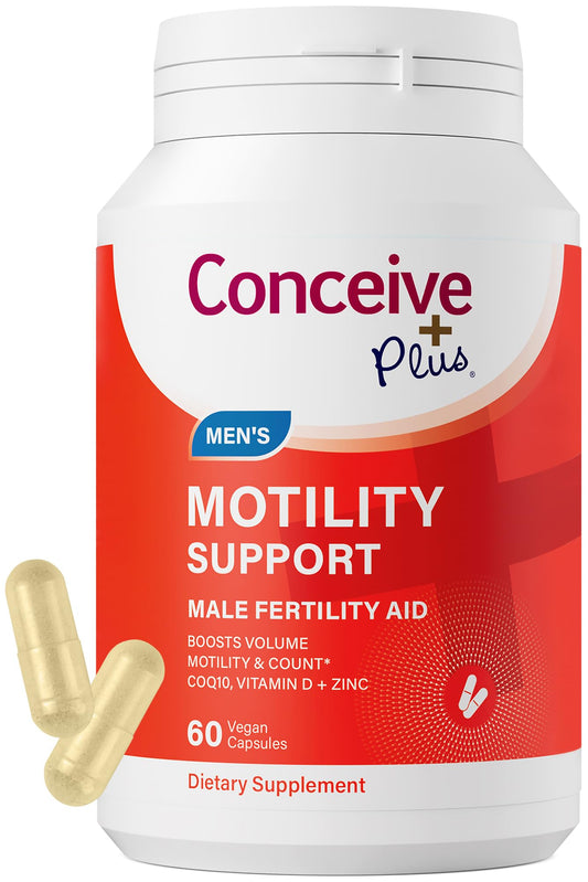 Pre-Order | Arrives in 5–10 Days – CONCEIVE PLUS Motility Support for Men - Boost Sperm Count & Volume with Vitamin D, Vitamin E, Zinc, Spermidine, Antioxidants - Sperm Motility - Multivitamin Supplement for Men, 60 Caps