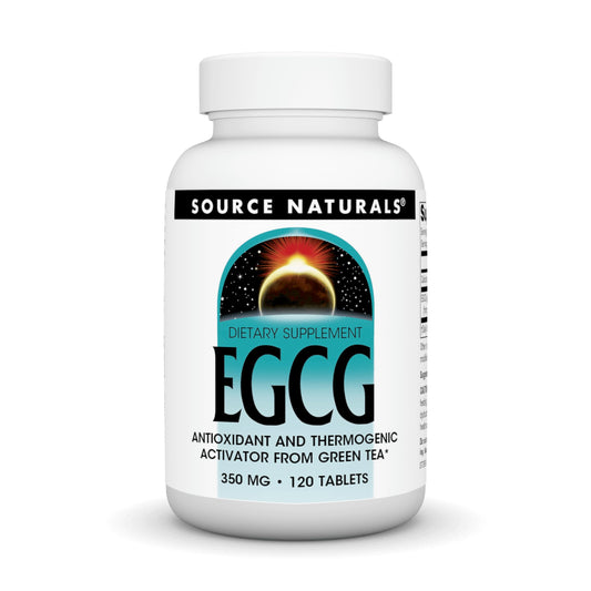 Pre-Order | Arrives in 5–10 Days – Source Naturals EGCG, Antioxidant and Thermogenic Activator from Green Tea*, 350 mg - 120 Tablets