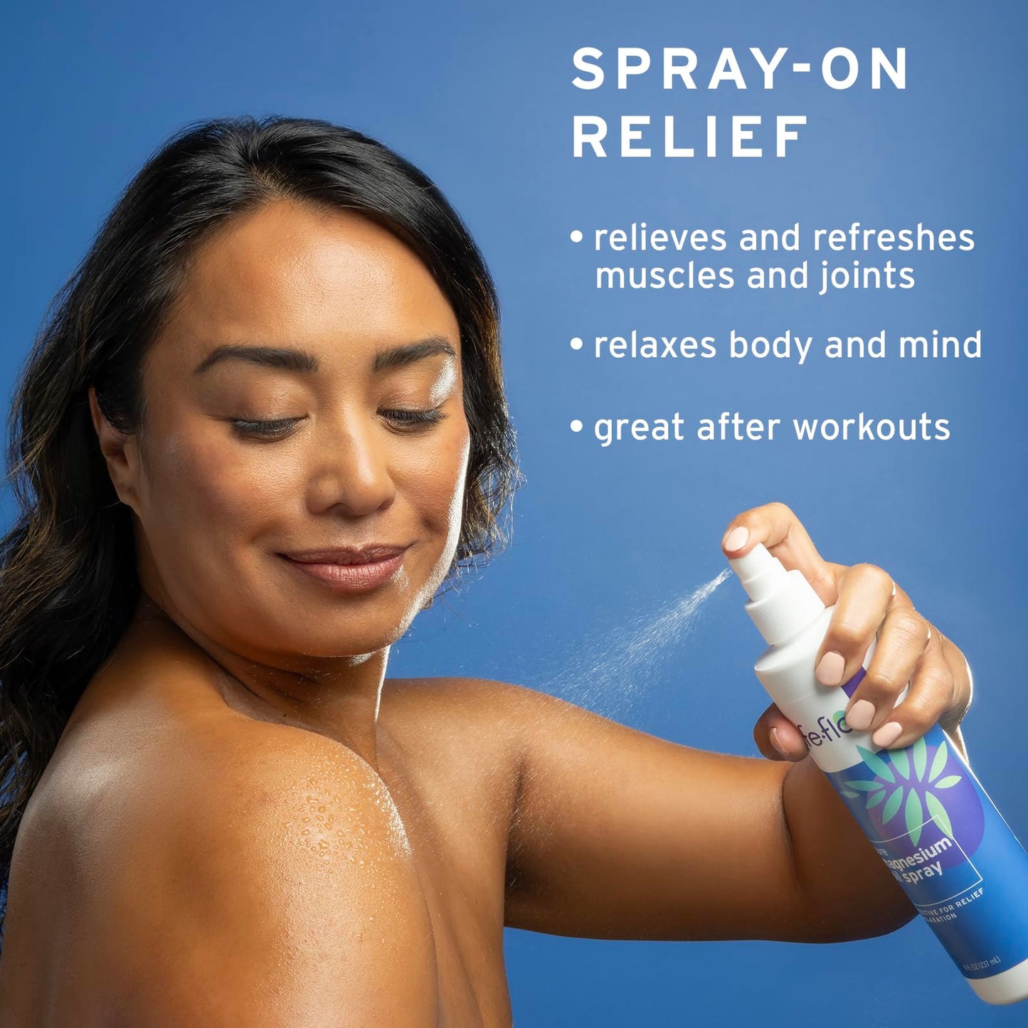 Life-flo Pure Magnesium Oil Spray 8oz and Magnesium Flakes for Bath 44oz - Magnesium Chloride from The Zechstein Seabed - Relief and Relaxation Bundle - Soothes Muscles and Joints - 60-Day Guarantee