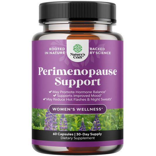 Pre-Order | Arrives in 5–10 Days – Complete Perimenopause Supplement for Women - Multibenefit Menopause Ease for Women with Maca Root Vitex Berry & Black Cohosh for Hot Flashes Night Sweats Hormone Balance and Mood Support (1 Month)