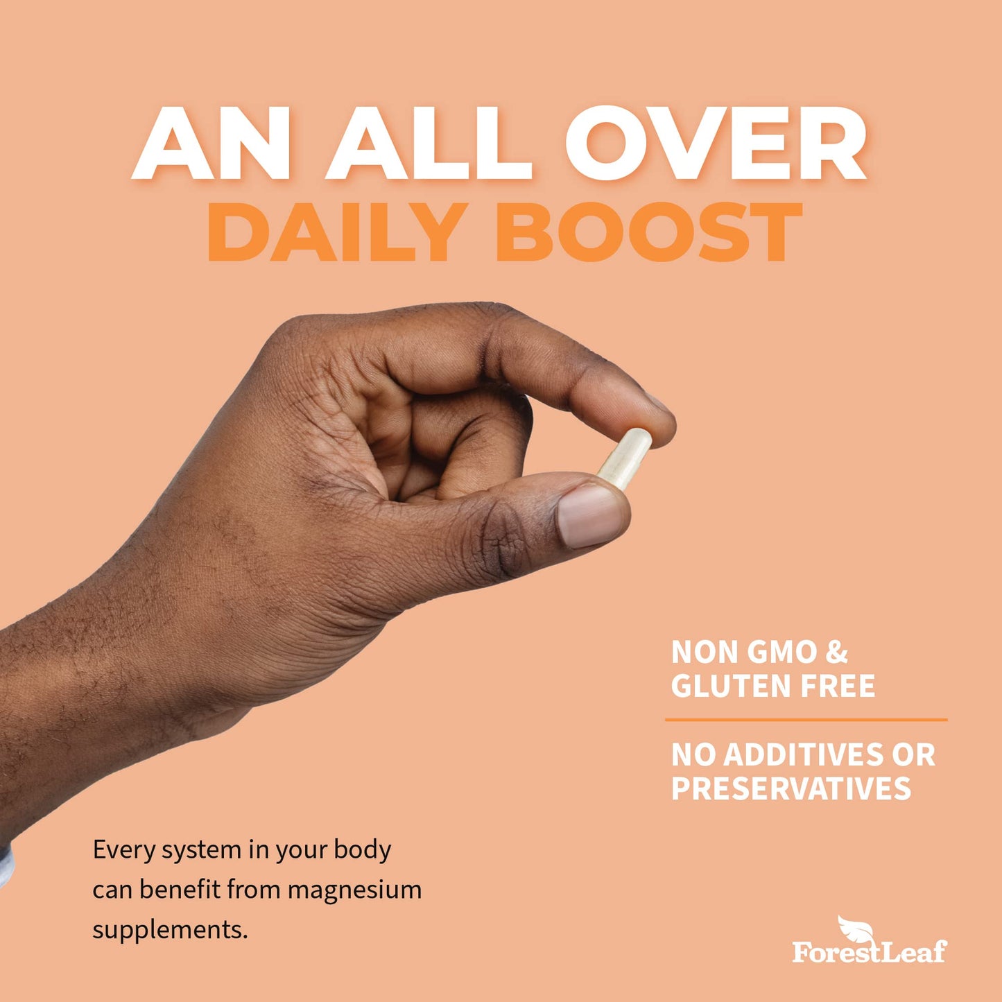 Pre-Order | Arrives in 5–10 Days – Pure Magnesium Glycinate 400mg Serving - High Absorption Magnesium Glycinate - Mag Bisglycinate for Stress, Bones, Muscles, Nerves, Relaxation & Heart Healt - 90 Capsules